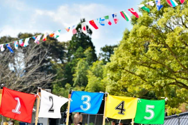 運動会の順位の旗